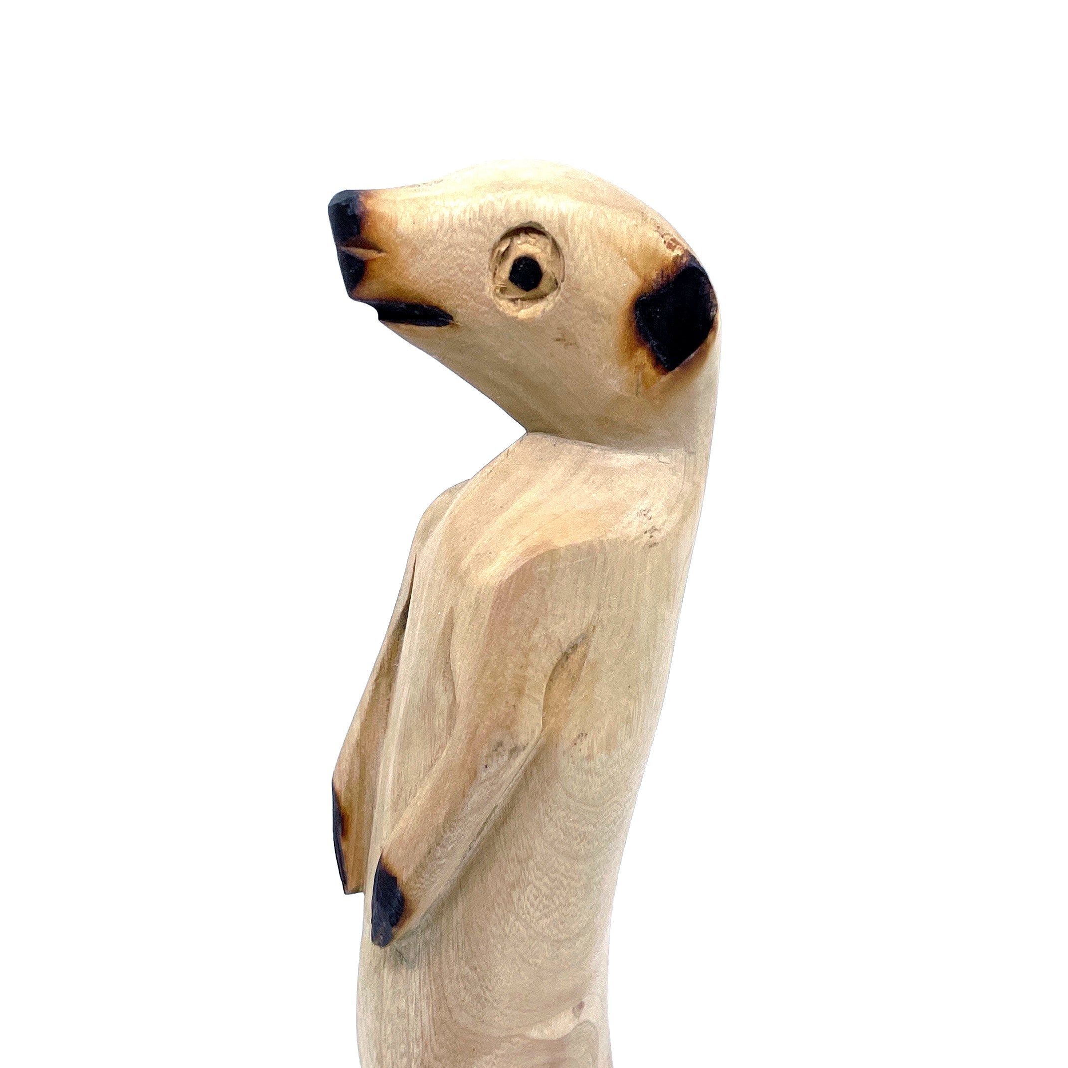 Standing Meerkat Sculpture in Jacaranda Wood