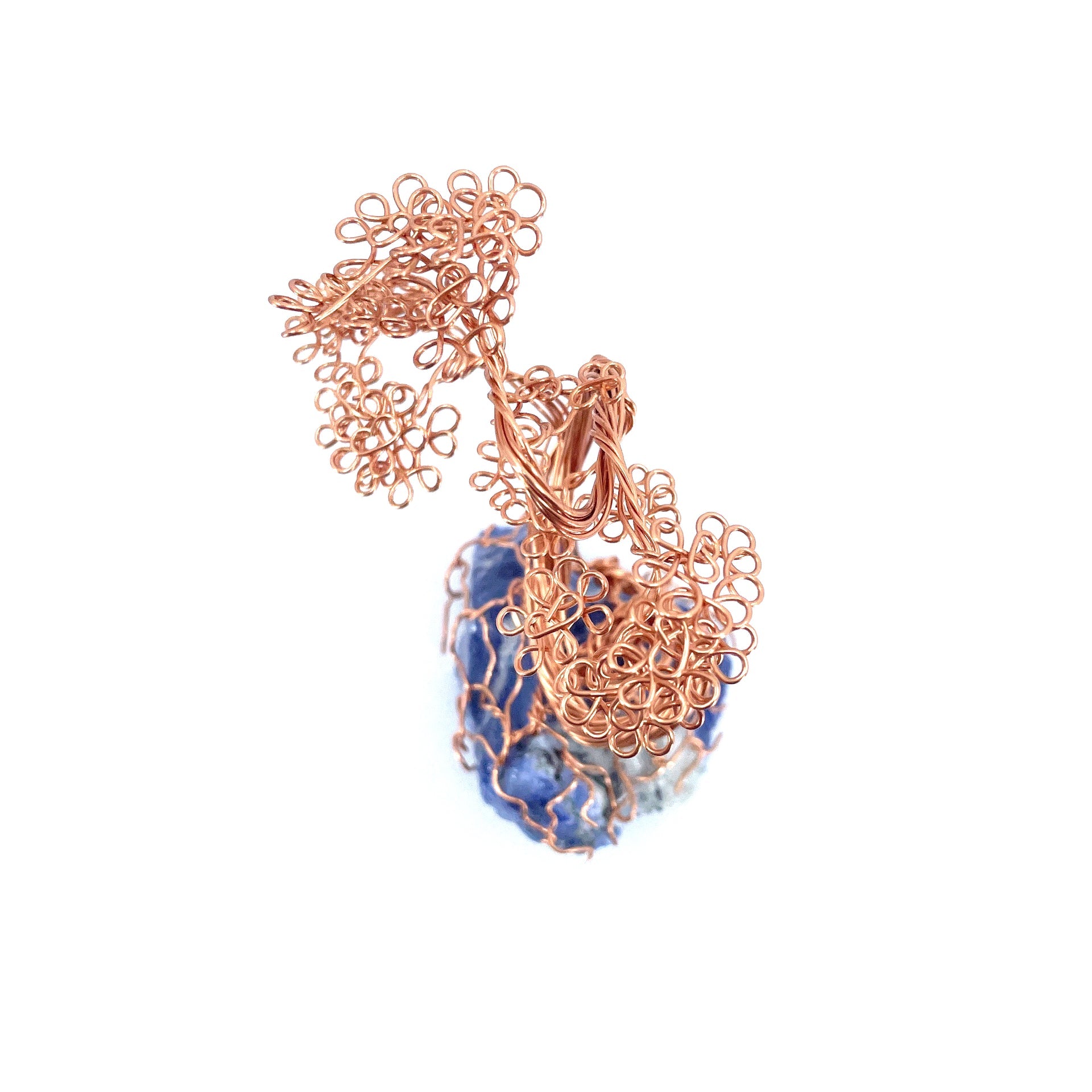 Mini Copper Bonsai Tree- Sodalite