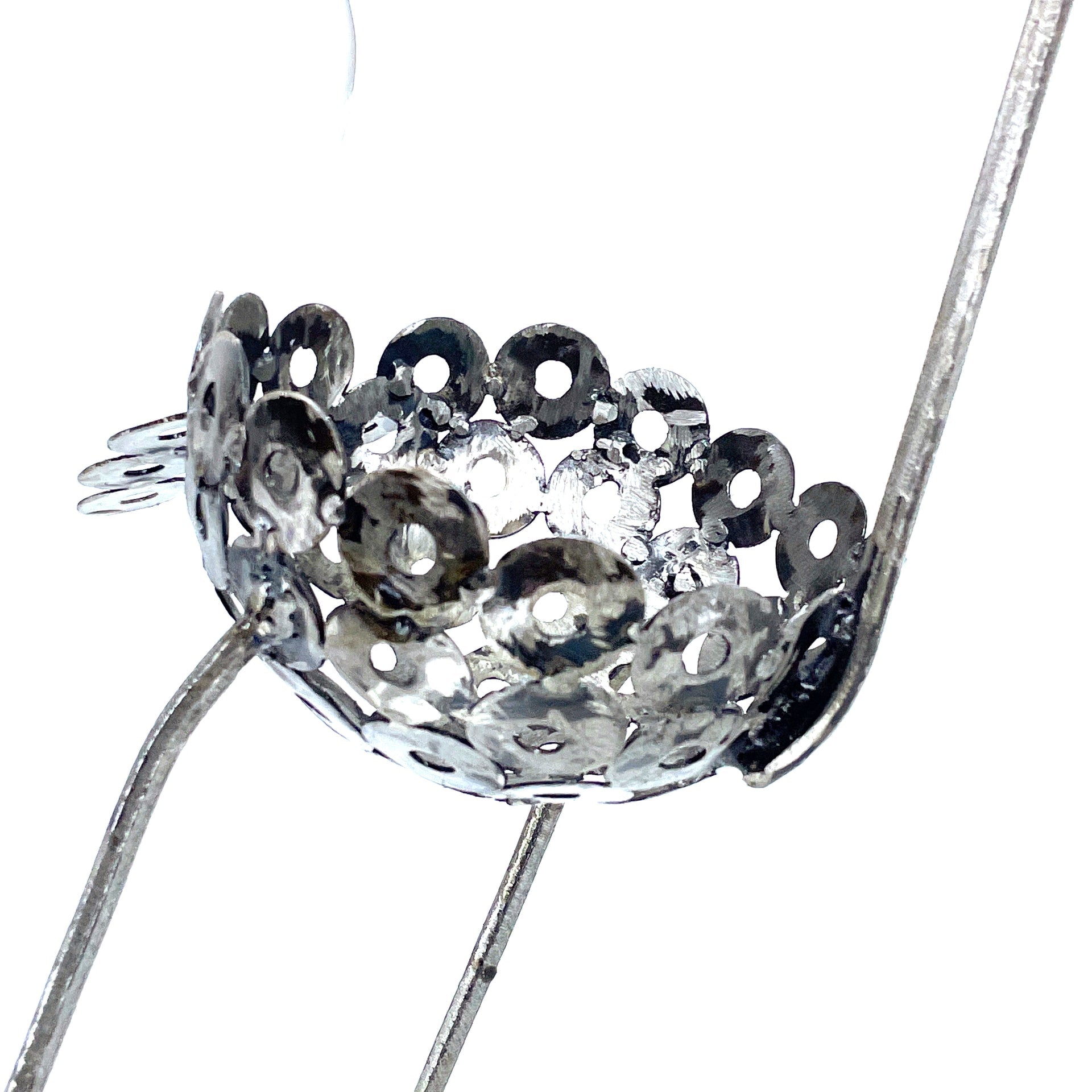 Recycled Metal Ostrich Bowl