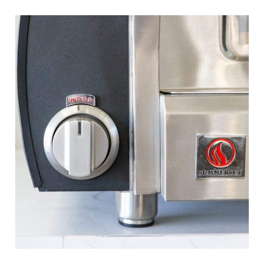 Summerset Hybrid Pizza Oven wood burner controls
