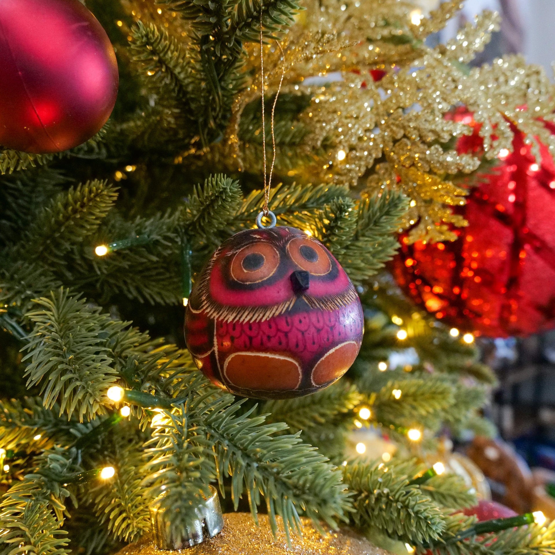 Owl Mini Gourd Ornaments