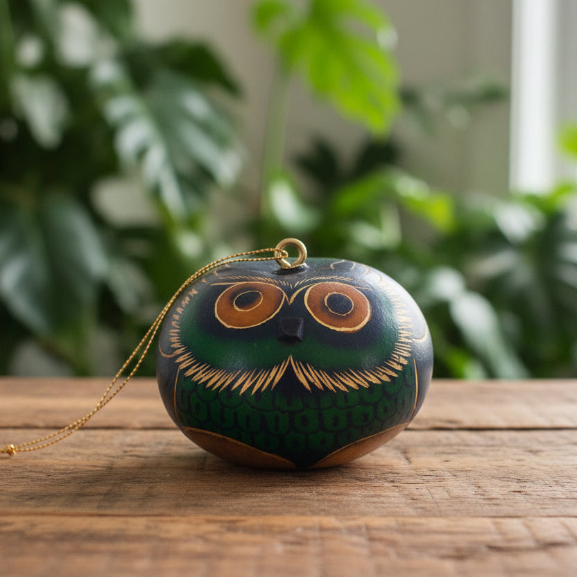 Adornos de calabaza en miniatura de búho