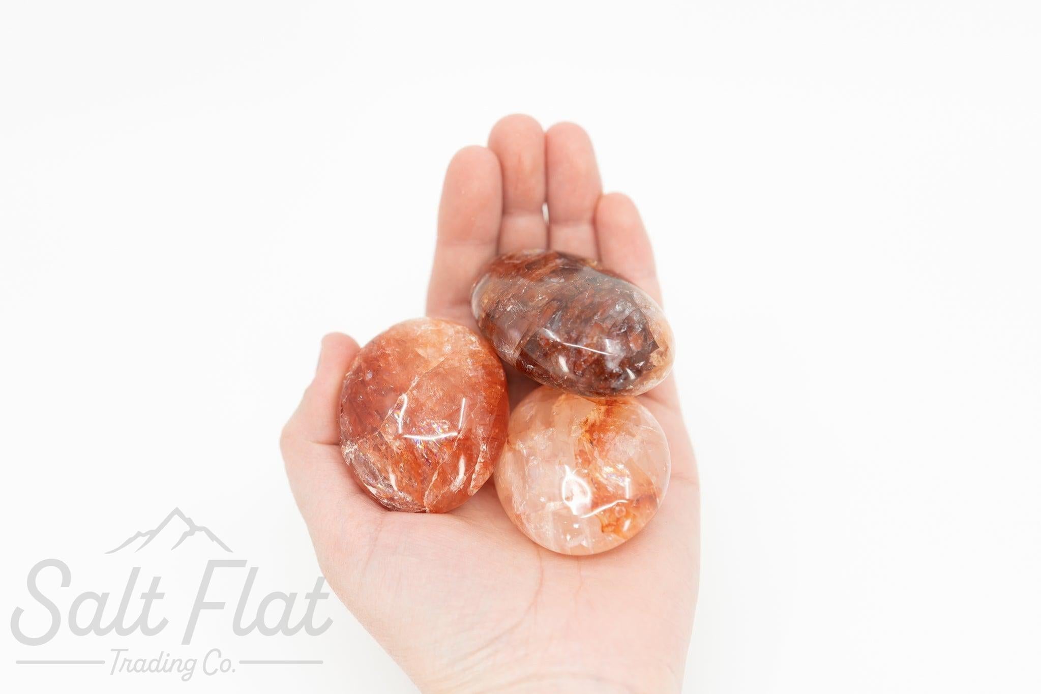 Red Hematoid Palm Stone