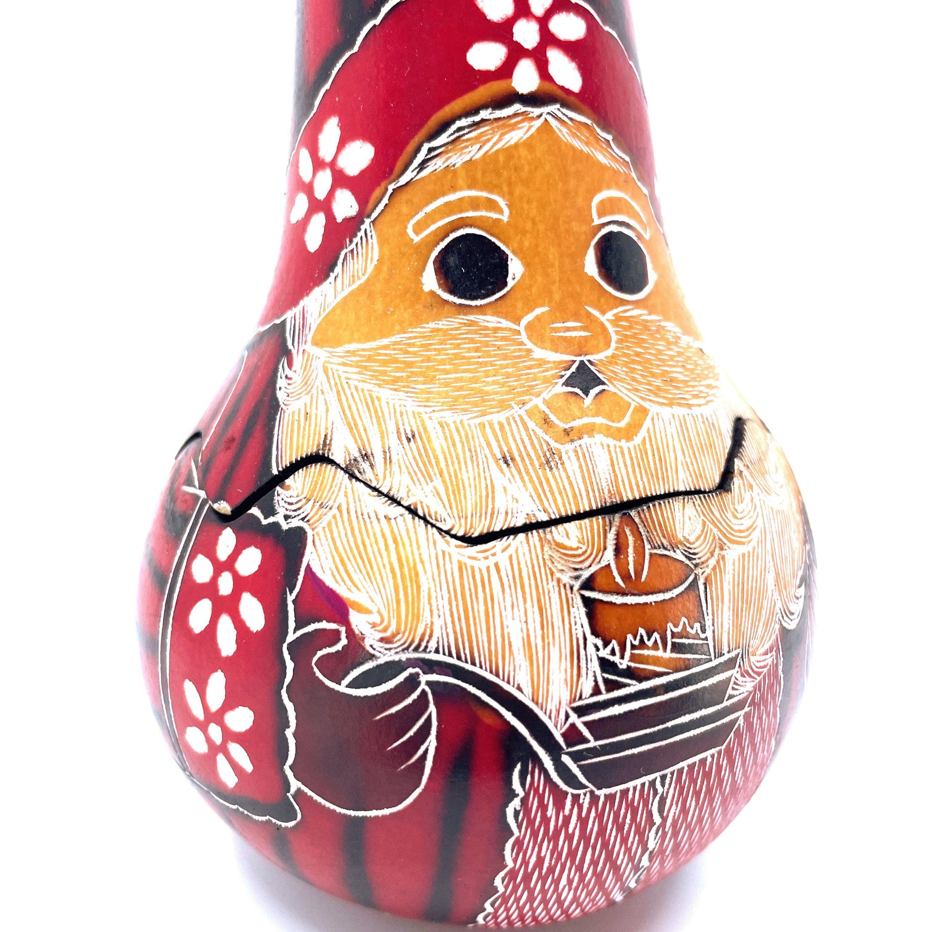 Petite Santa Gourd Box