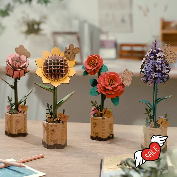 3D Wooden Flower Puzzles