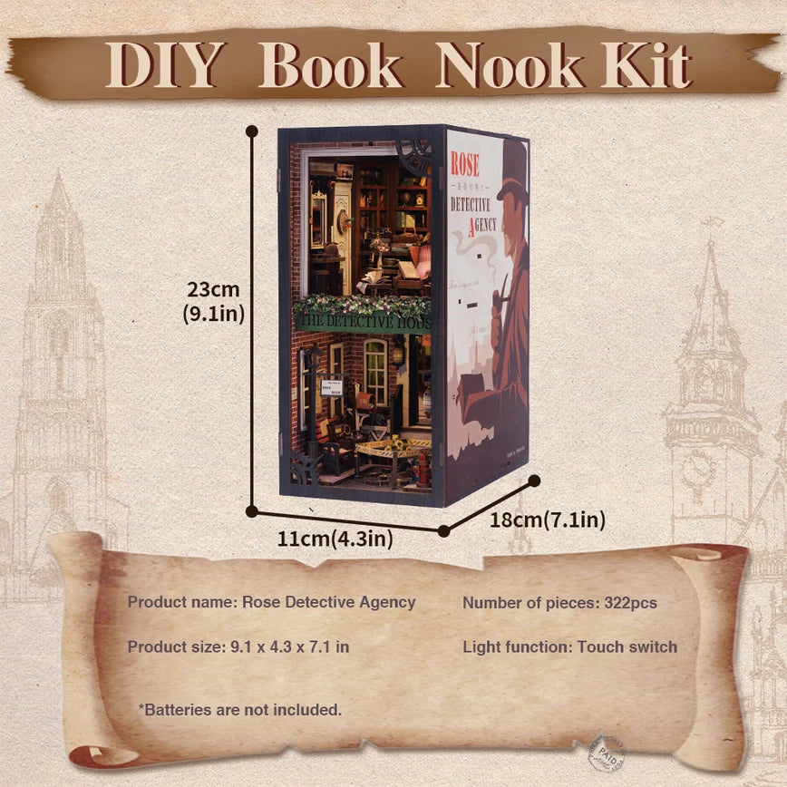 DIY Miniature House Book Nook Kit