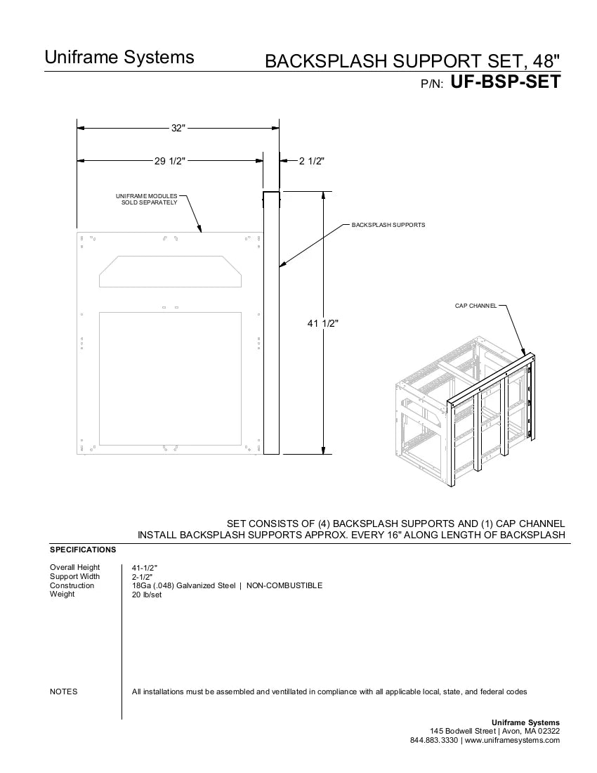 Backsplash Supports