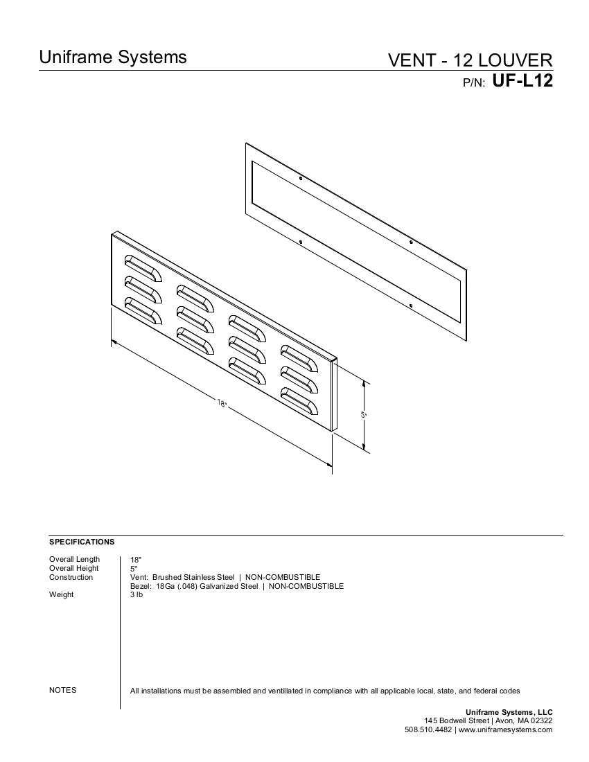 12 Louver Vent