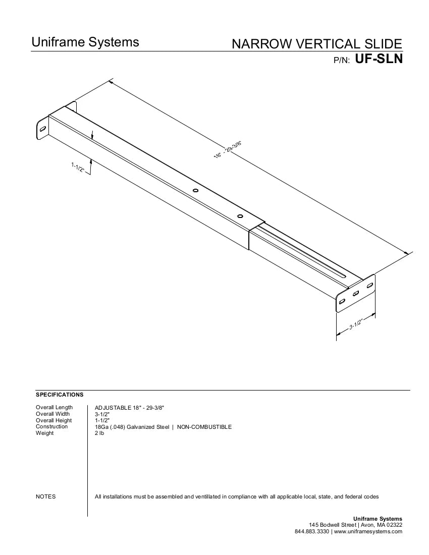 Narrow Vertical Slide