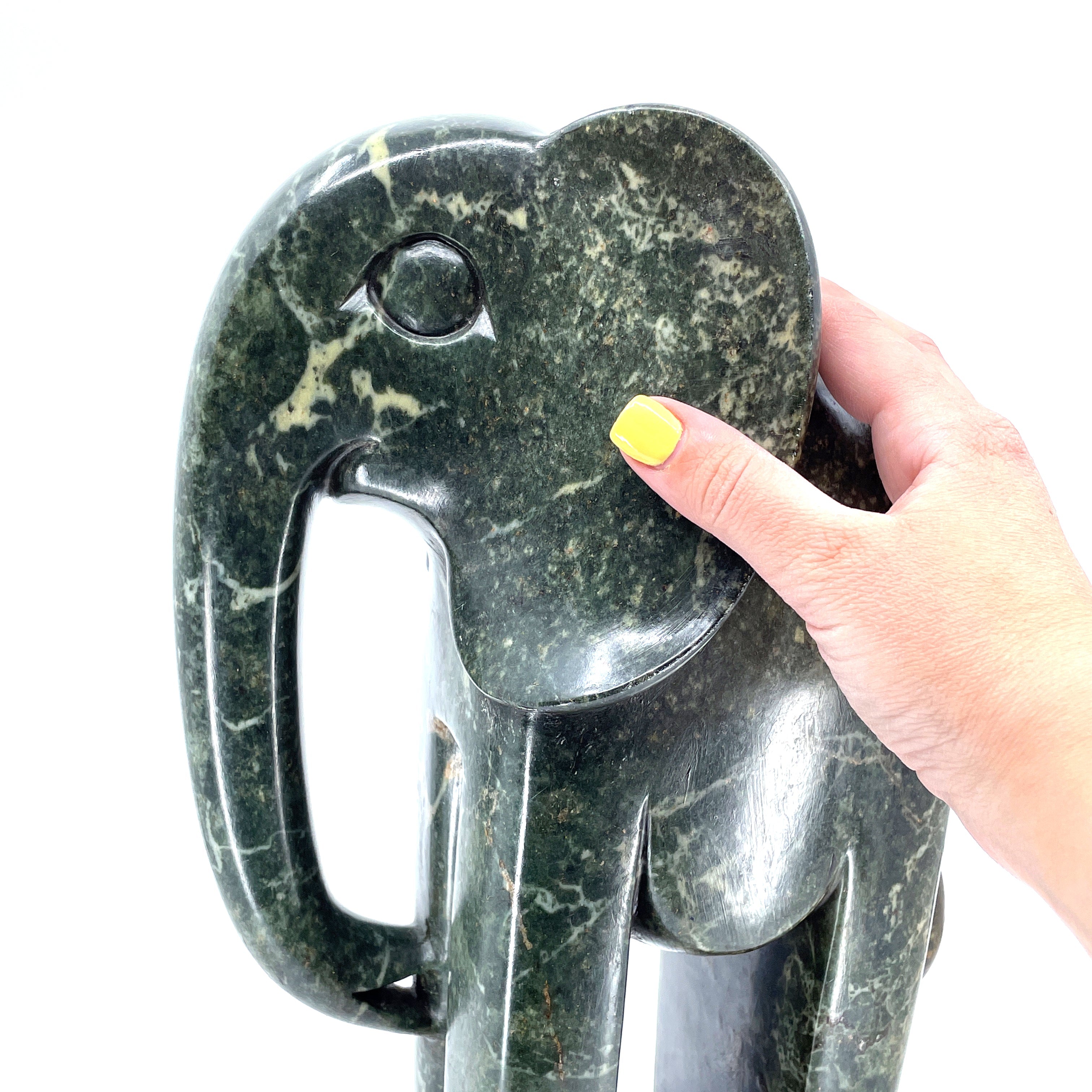 Tall Stone Elephant Sculpture