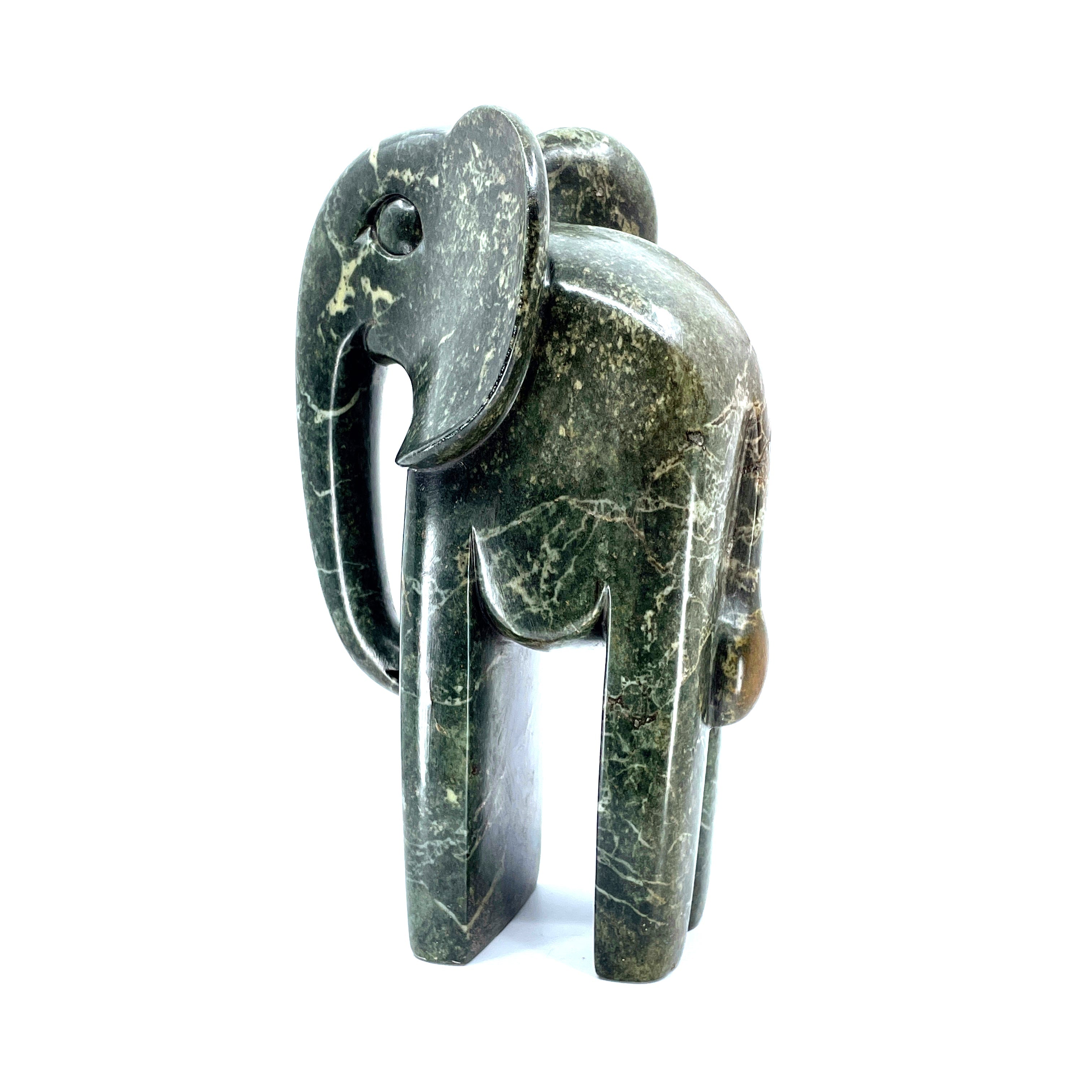 Tall Stone Elephant Sculpture