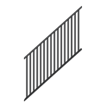 Panel de riel de escalera con cincha