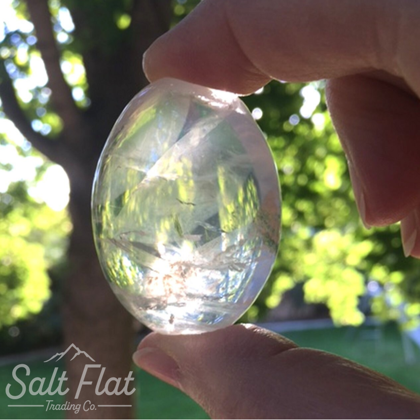 Girasol Quartz Palm Stone