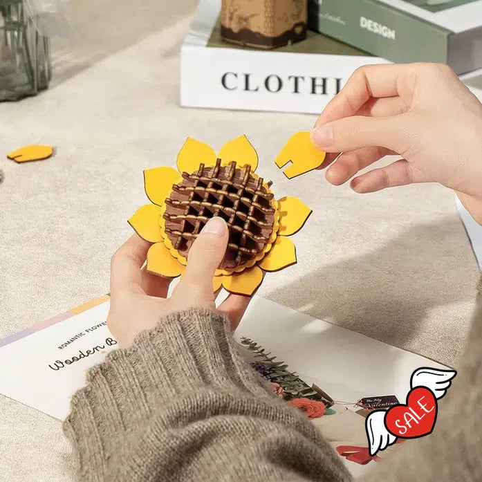 3D Wooden Flower Puzzles