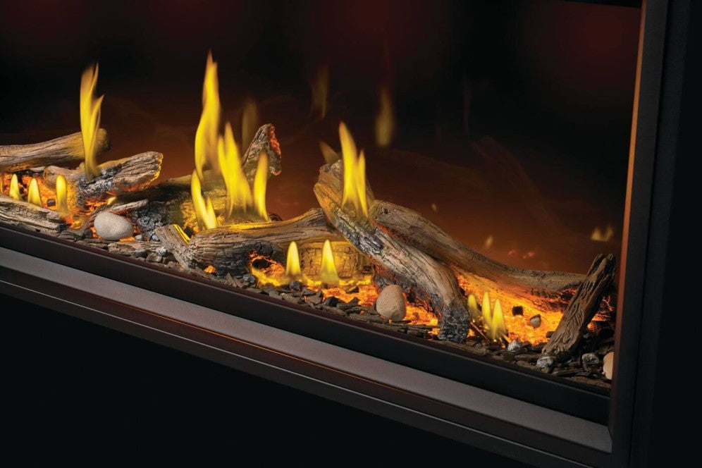 62" Tall Linear Vector Fireplace with Luminous Logs