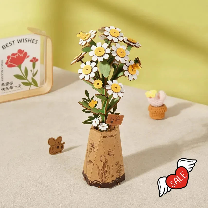 3D Wooden Flower Puzzles