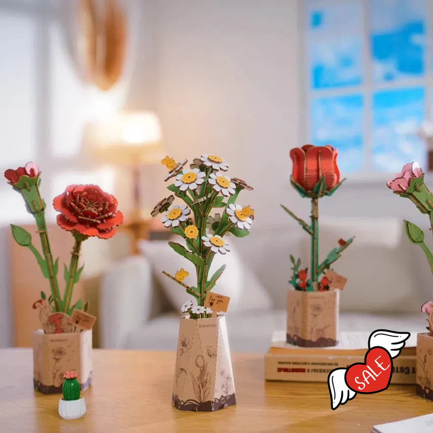 3D Wooden Flower Puzzles