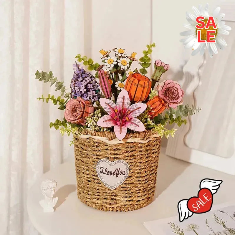 3D Wooden Flower Puzzles