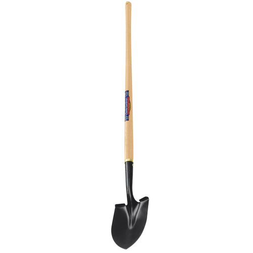 CLASSIC GARDENER Steel Round Point 46" Garden Shovel with Wood Handle