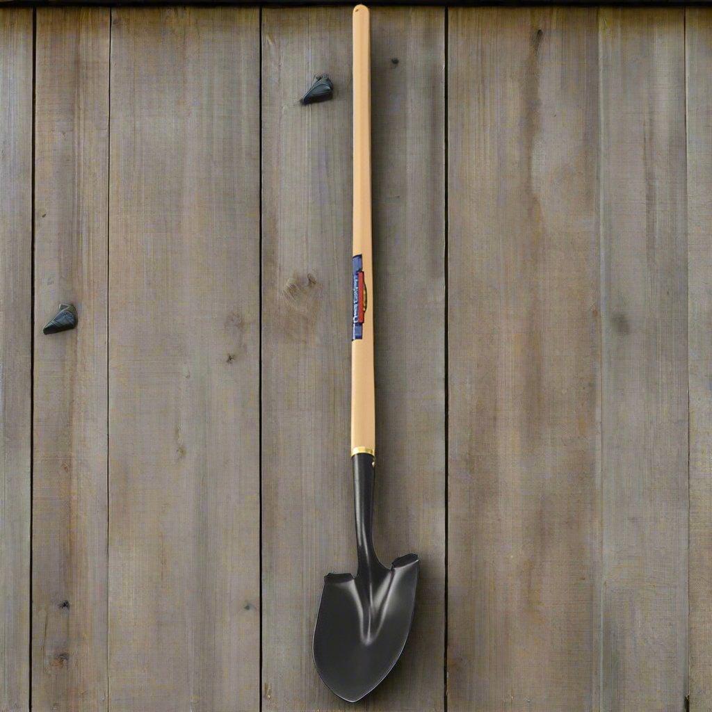 CLASSIC GARDENER Steel Round Point 46" Garden Shovel with Wood Handle