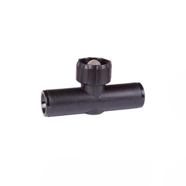 1/2" Tee Swivel Compression Fitting w/ Screen, 3/4″ FHT x .700 OD