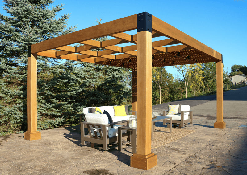 Pérgola de madera de viñedo