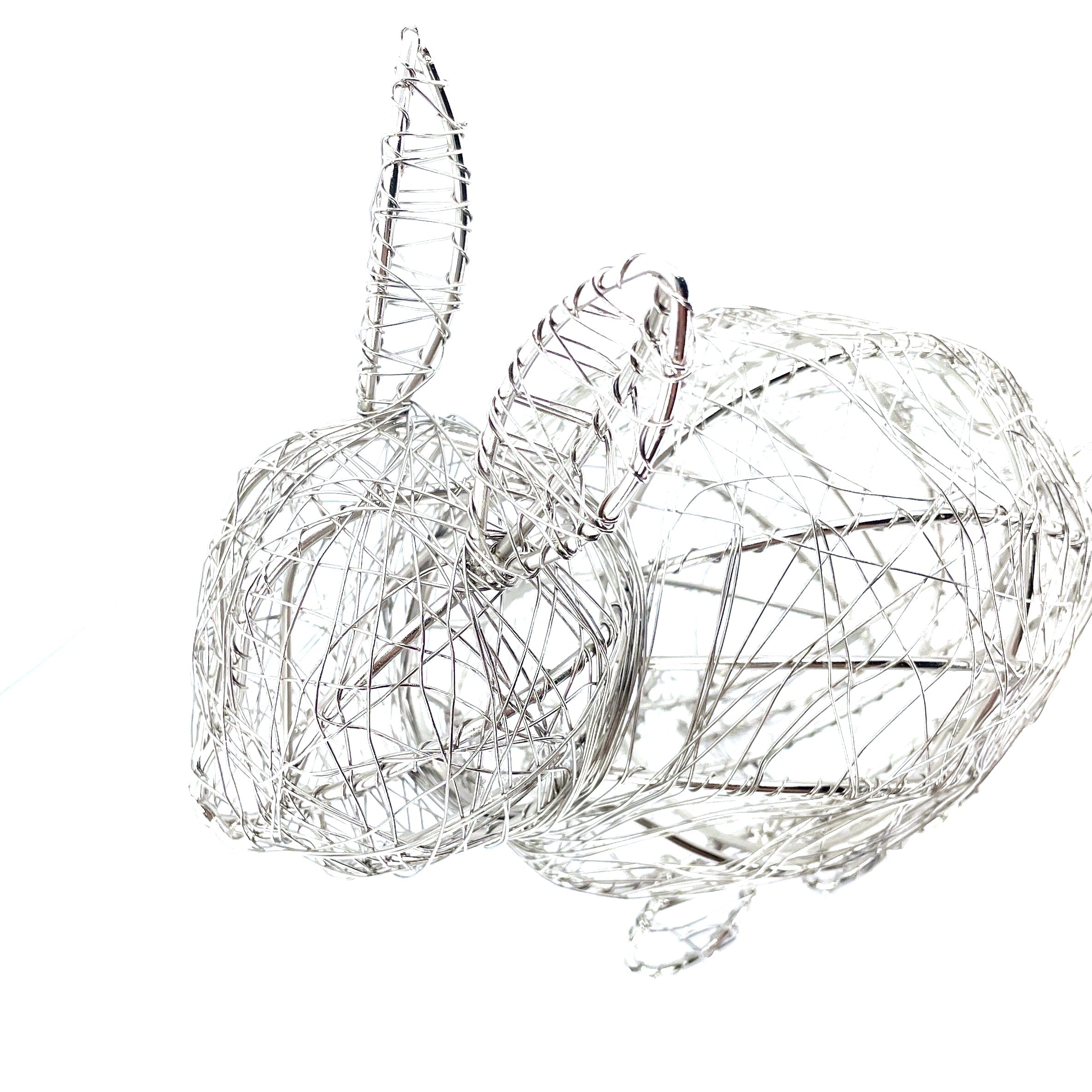 Silver Wrapped Wire Bunny