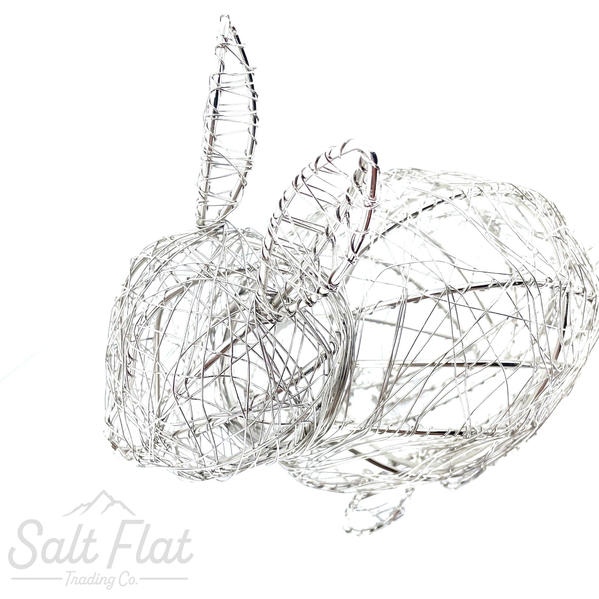 Silver Wrapped Wire Bunny