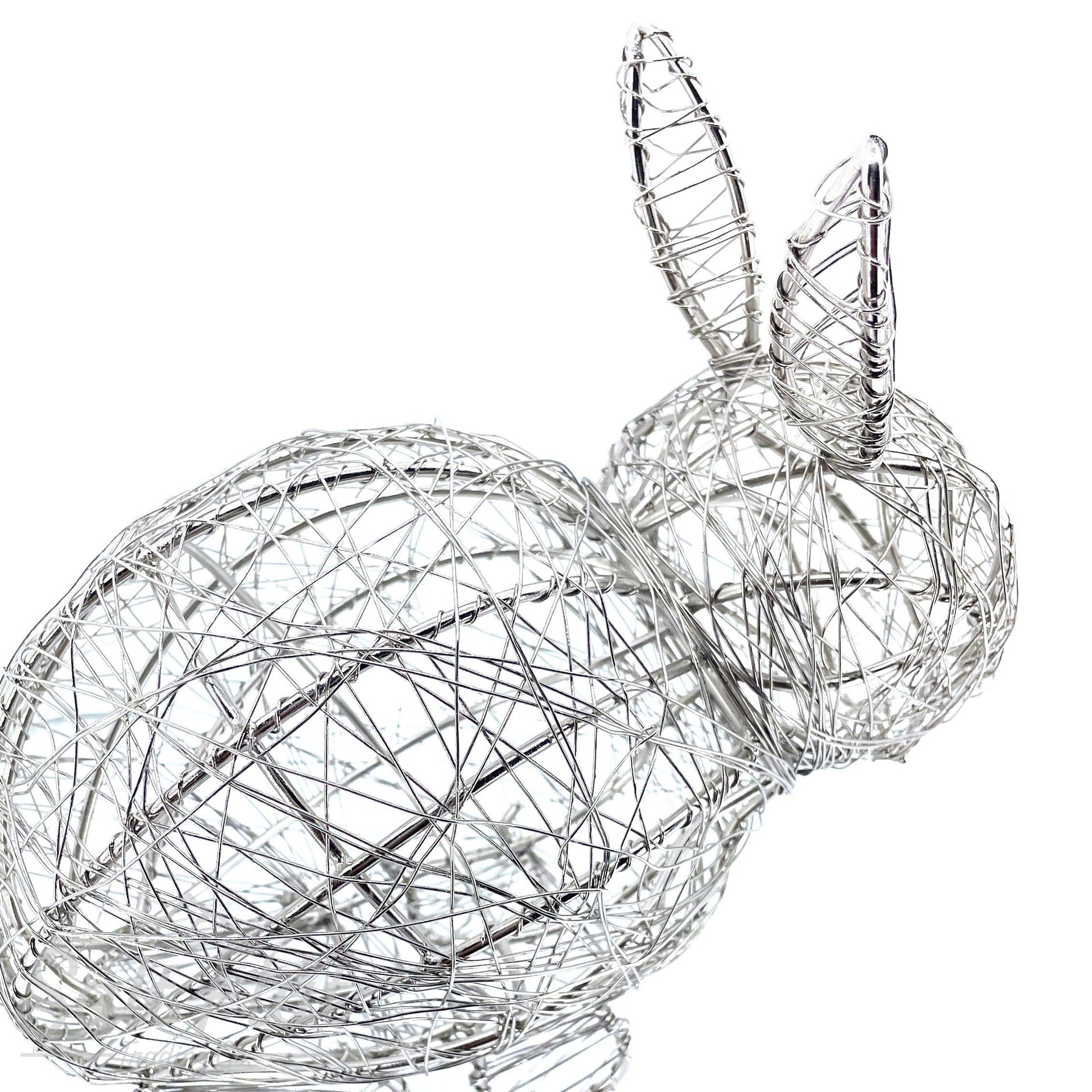 Silver Wrapped Wire Bunny
