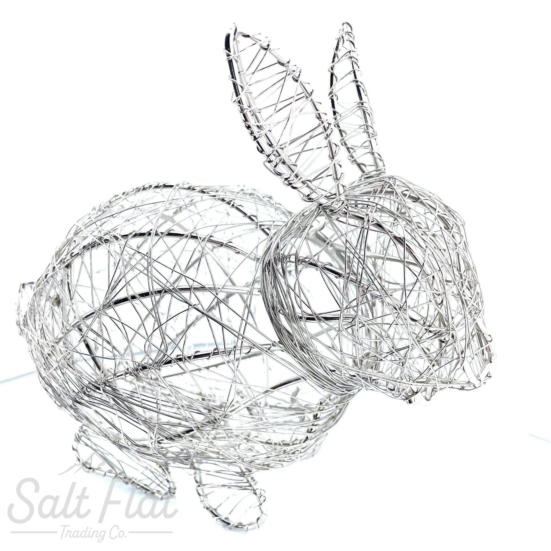 Silver Wrapped Wire Bunny