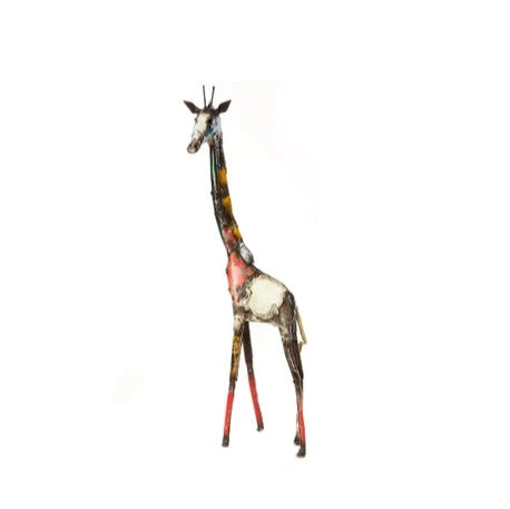 Colorful Recycled Oil Drum Giraffe