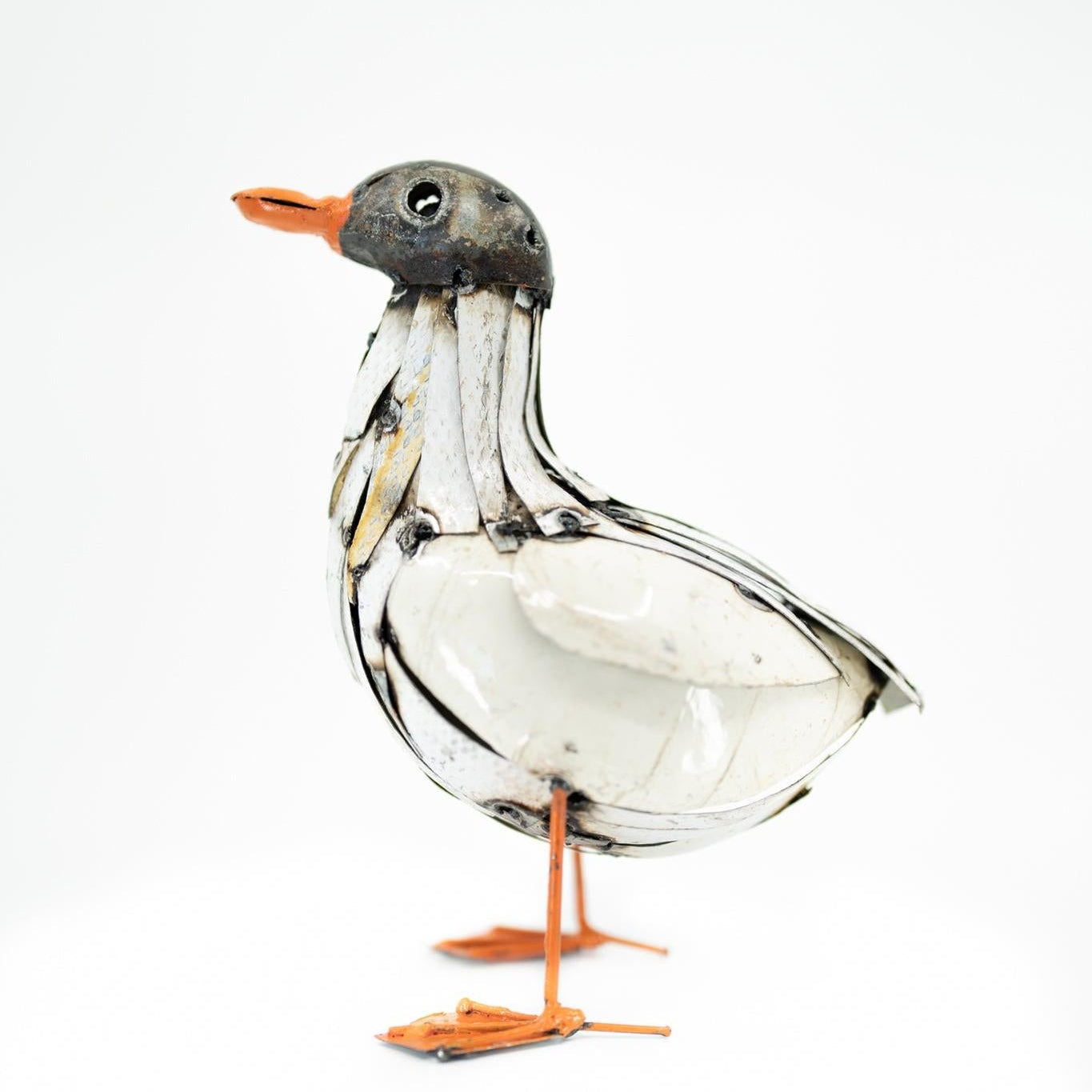 Recycled Metal Duckling Sculpture