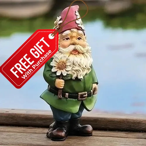 Gnome with Daisy Statue