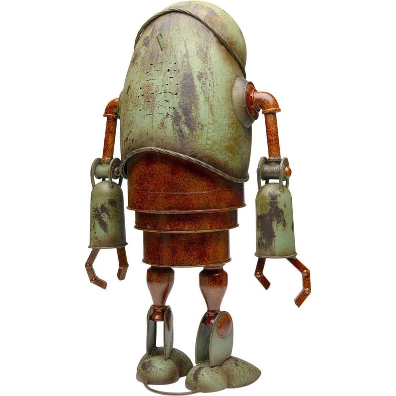 *COMING SOON* Rust Finish Metal Robot Garden Sculpture