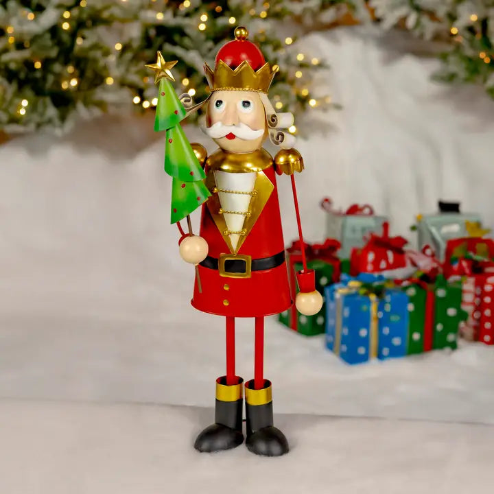 3 Assorted 2ft. Tall Metal Nutcracker Figurines