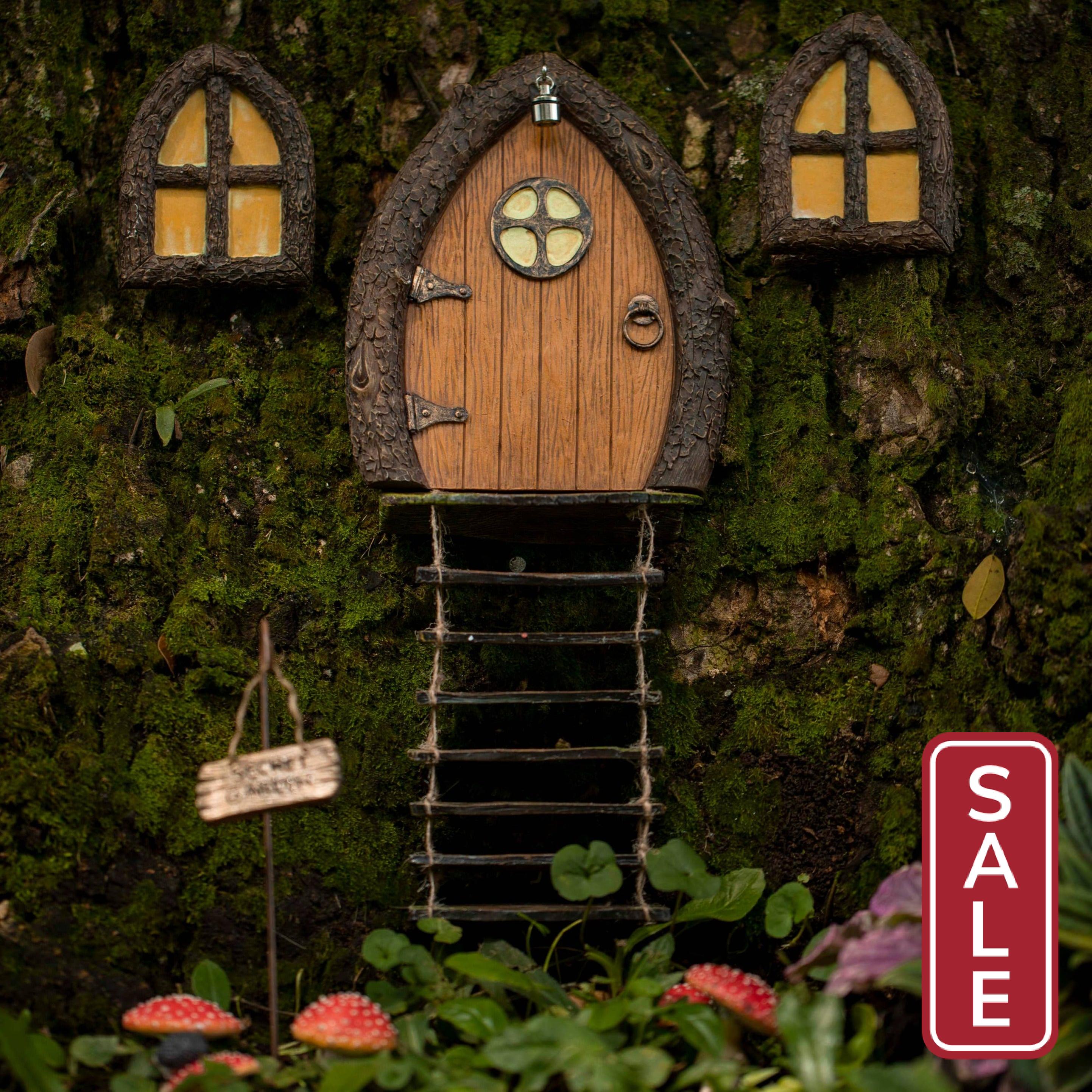 Fairy door with light and windows – Glow in The Dark