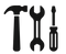 black, craftsman tools icon, png