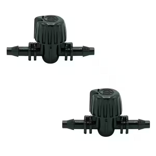 Válvula de cierre en línea con entrada y salida dentadas - 0,700 y 1/4"