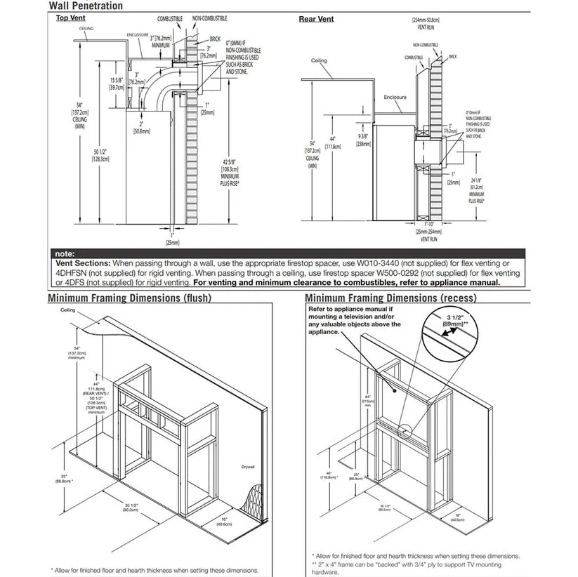 Ascent™ X 36 Direct Vent Fireplace, Natural Gas, Electronic Ignition