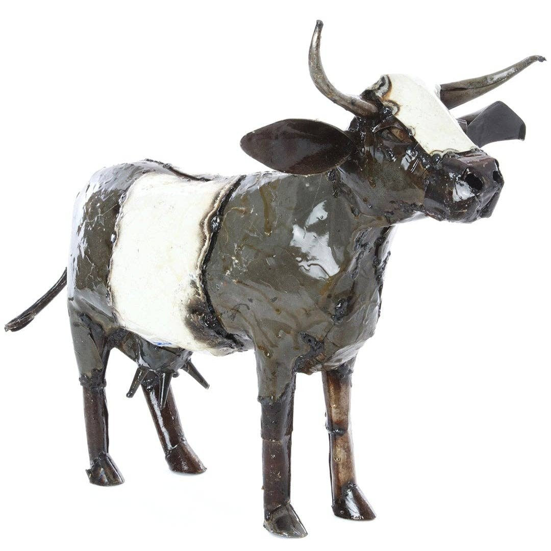 Recycled Oil Drum Milk Cow Sculpture