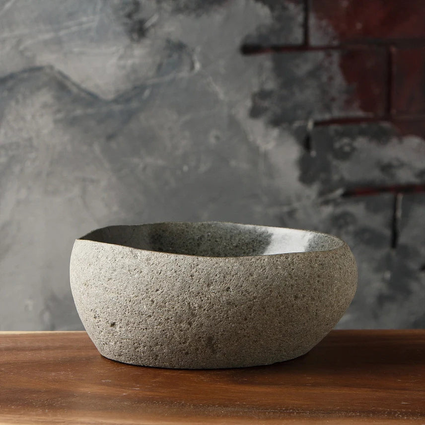 River Stone Bowl / Bird Bath