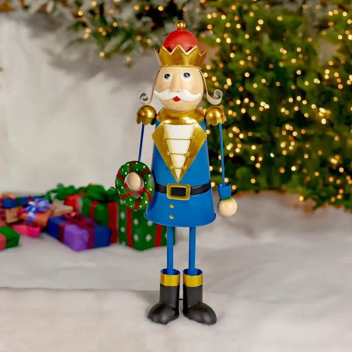 3 Assorted 2ft. Tall Metal Nutcracker Figurines