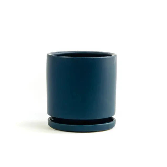 8.25" Cylinder Pots with Water Saucers