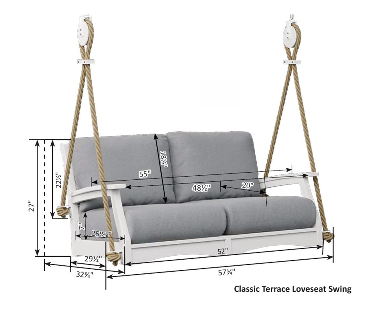Classic Terrace Loveseat Swing