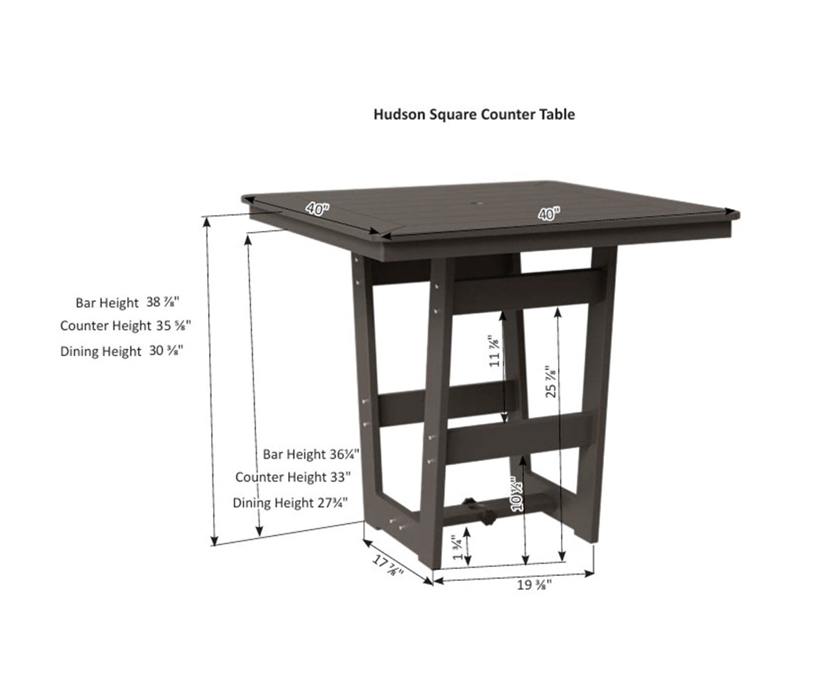 Hudson 40’’ X 40’’ Square Table