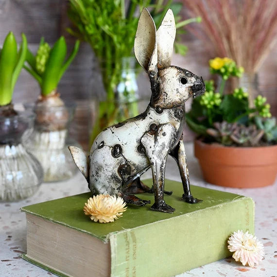 White Recycled Oil Drum Rabbit