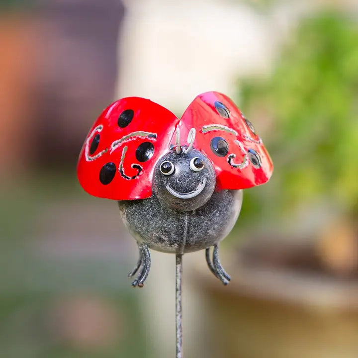 Metal Ball Creature Garden Stake / Pot Stake