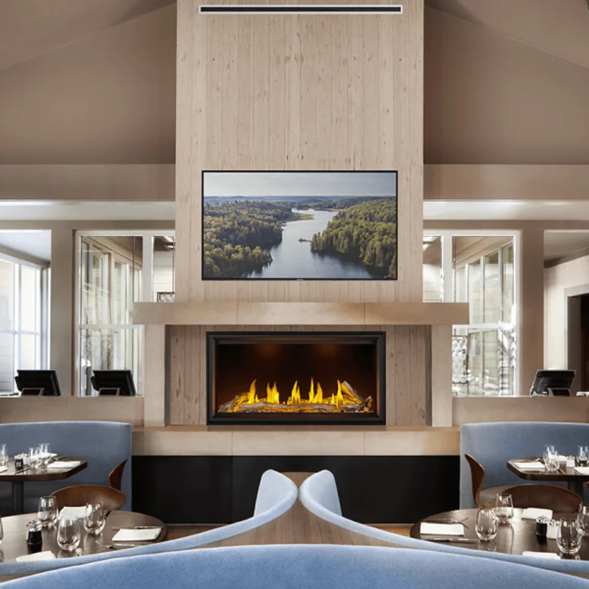 Tall Linear Vector™ with Luminous Logs Series, 50"