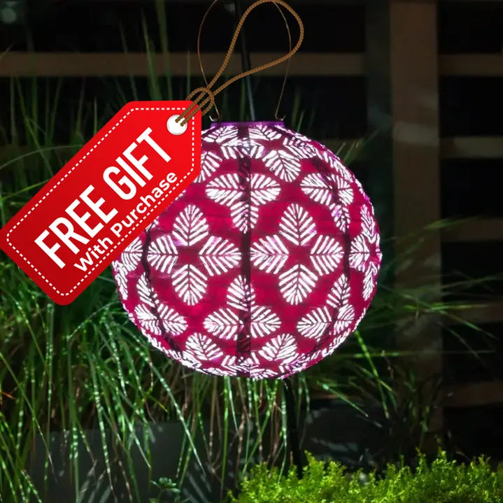 Stella Brights 12" Globe Solar Lantern - Violet