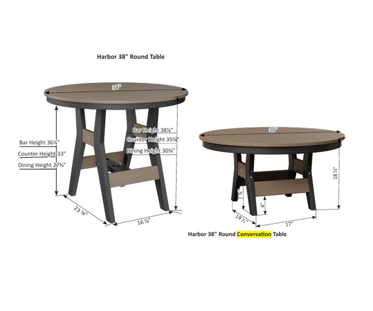 Harbor 38" Round Table